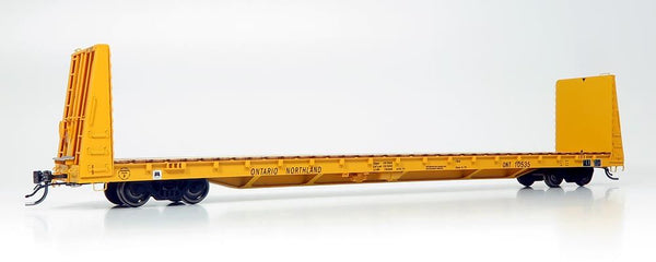 HO Scale Rapido Ontario Northland Bulkhead Flatcar #10535