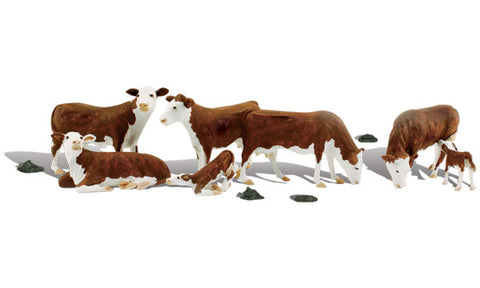 O Woodland Scenics Hereford Cows A2767