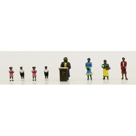 N Model Power Deacon & His Flock w/ Pulpit No.1347