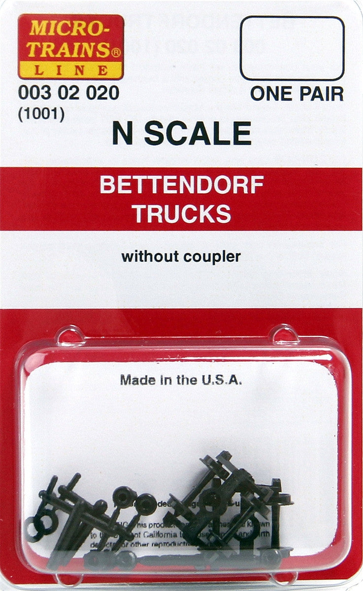 Micro-Trains N Scale Bettendorf Trucks (without Couplers) #1001