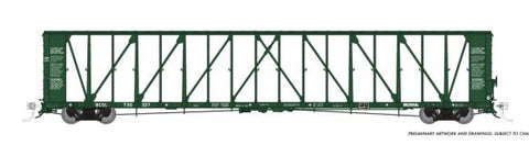 HO Rapido British Columbia Railway NSC 73' Centrebeam Flatcar 174008A