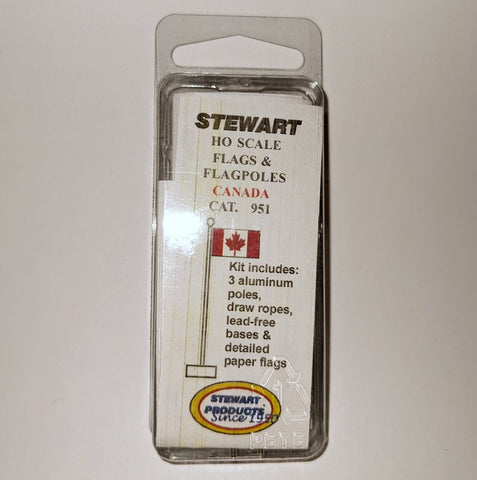 HO Stewart Products Canada Flag & Poles #951