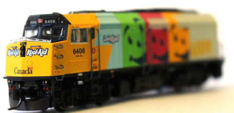 N Rapido General Motors Diesel Locomotive F40PH-2D VIA RAIL CANADA (Kool Aid Scheme) w/DCC and Sound