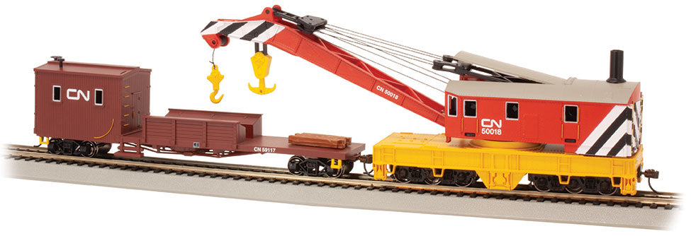 Bachmann HO CN Crane Car and Boom Tender Item 16104