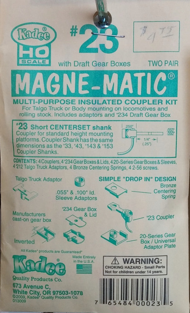 HO Kadee #23 Multi-purpose Insulated Coupler Kit