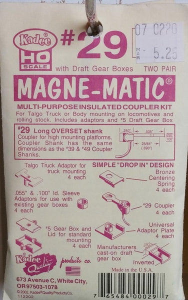 HO Kadee #29 Multi-purpose Insulated Coupler Kit