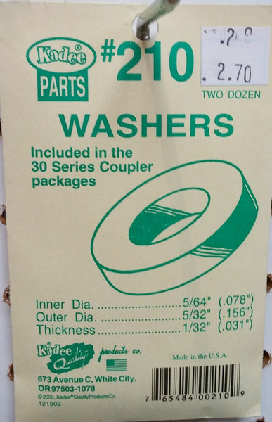 HO Kadee #210 Washers