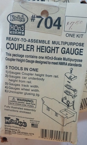 HO Kadee #704 Coupler Height Gauge