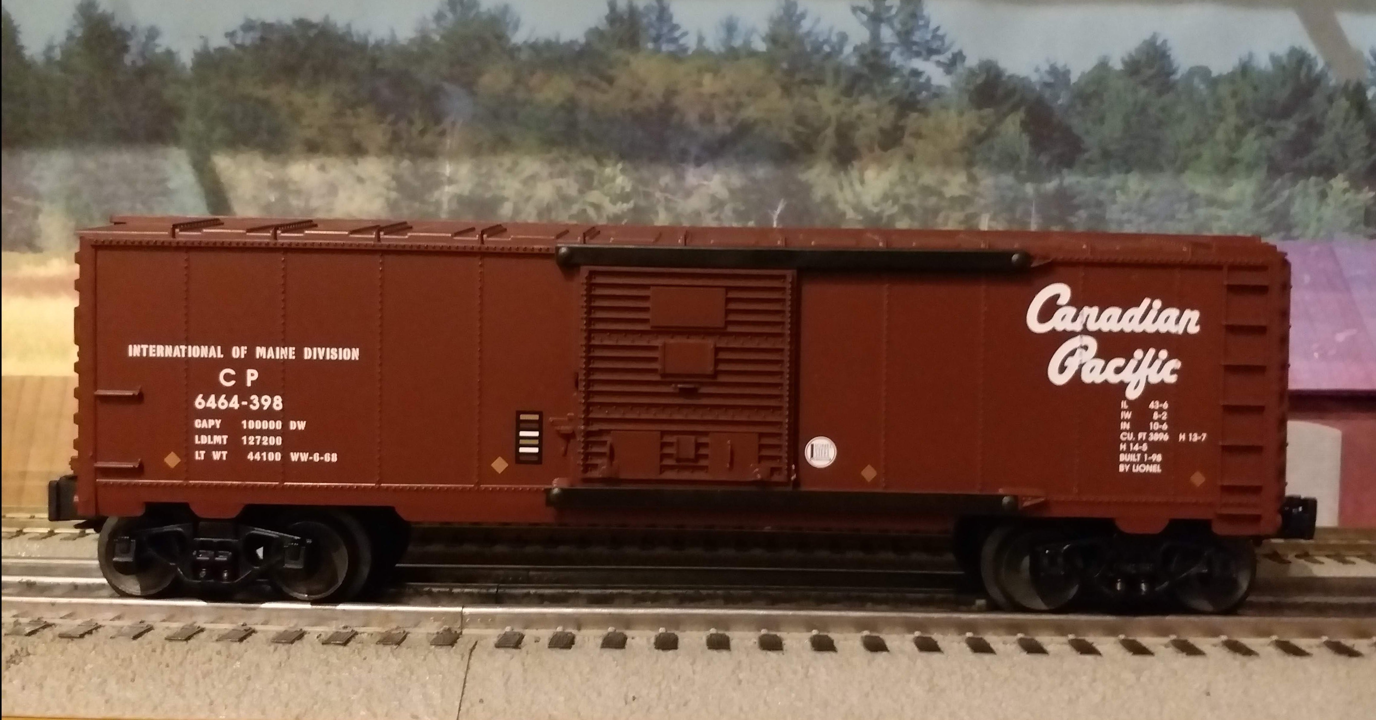 O Lionel 6464-398 Canadian Pacific Boxcar