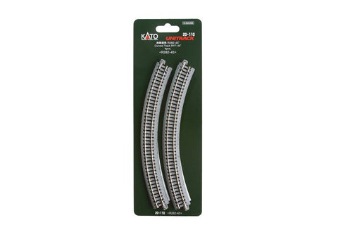 Kato N Scale R11" 45 Degree Curved Track #20-110