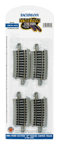 HO Bachmann EZ Track 1/3 Section 18" Radius Curved Track #44530