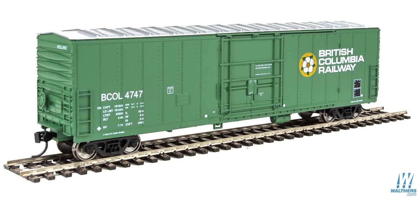 HO WalthersMainline BC Rail 50' Insulated Boxcar #4747