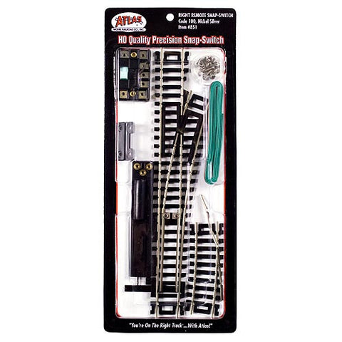 Atlas HO Code 100 Snap-Track Right Remote Snap-Switch #851