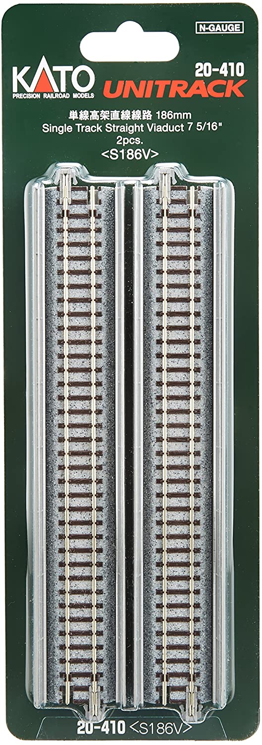 N Kato Unitrack 7-5/16" Straight Viaduct #20-410