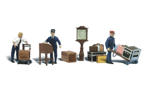 N Woodland Scenics Depot Workers and Accessories A2211