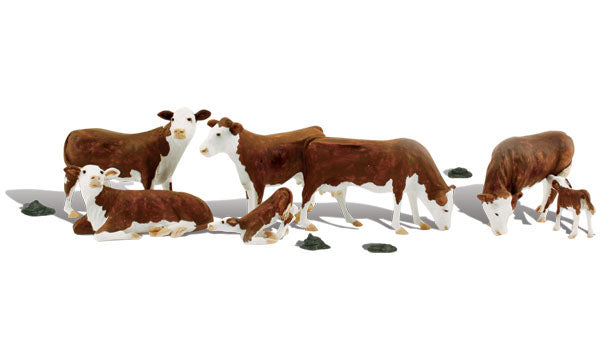 N Woodland Scenics Hereford Cows A2144
