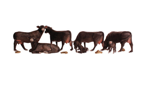 N Woodland Scenics Black Angus Cows A2217