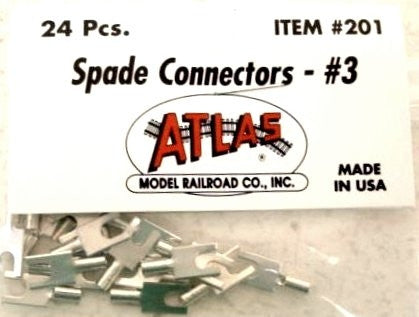 Atlas HO #3 Spade Connectors - #201