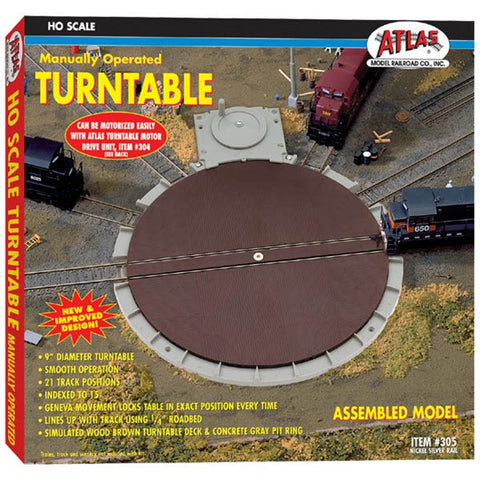 HO Atlas Manually Operated Turntable #305