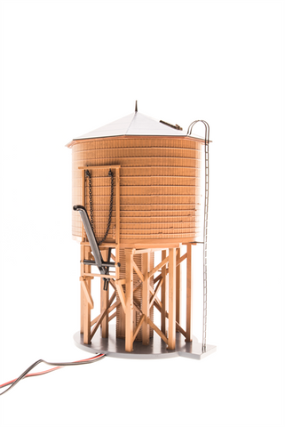 O Operating Water Tower w/Sound, Weathered Brown
