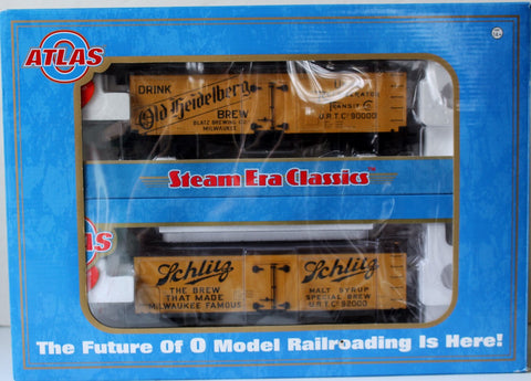 O, 3 Rail Atlas 36' Special Milwaukee Wood Reefer 2-Pack Item #8064 (Previously Owned)