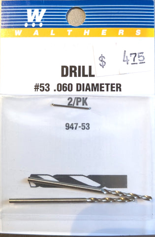 Walthers Drill #53 .060 Diameter 2-Pack