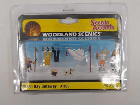 HO Scenic Accents Wash Day Getaway A1936 6 PC