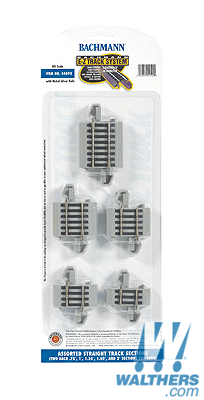 HO Bachmann EZ Track Assorted Straight Track Sections 44592