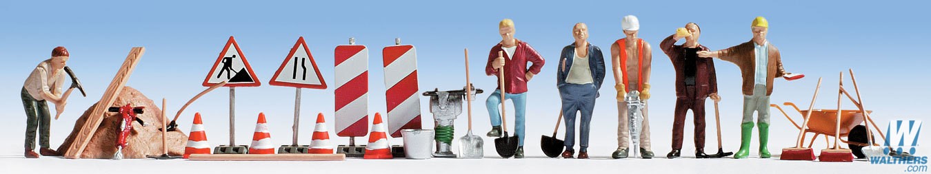 SceneMaster HO Construction Workers pkg(6)