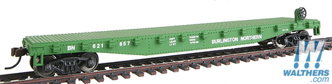 HO Walters Trainline Burlington Northern Flatcar #621857 Item #931-1601