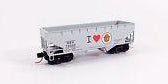N Micro-Trains Smokey Bear 33' Twin Bay Hopper #SBX72000