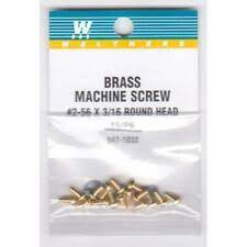 All Scale Walthers Brass Machine Screw #2-56 x 3/16 Round Head 947-1032