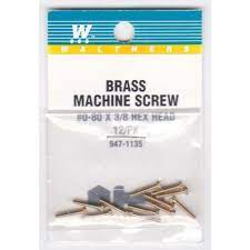 All Scale Walthers Brass Machine Screw #2-56 x 3/8 Round Head 947-1035